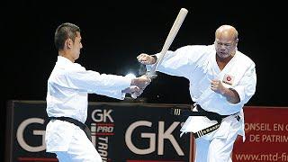 Okinawan Karate break a baseball bat in front of 10 000 spectators 