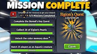 I COMPLETED the EIGION Key QUESTPEARL LOCATIONS  Creatures of Sonaria