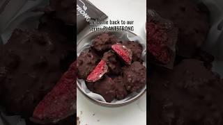 Our new fave healthy treat Crunchy Chocolate Covered Raspberry Bites  #healthydessert #plantbased