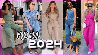 MODA 2024 OUTFITS CÓMO Vestir CASUAL Y FORMAL CON ENTERIZOS MODA MUJER TENDENCIAS 2024