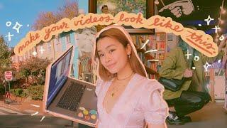 how i edit my youtube videos aesthetic + colorful