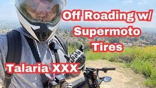 POV Off-Roading on Slick Super Moto Tires- Talaria XXX x3 Trail Riding Hill Climbing