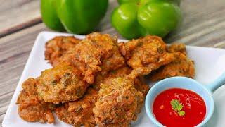 Capsicum Pakora  Bell Pepper Pakora  Crispy Capsicum Stuffed  Capsicum Evening Snacks  Toasted