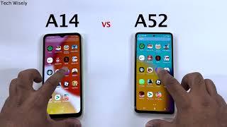 SAMSUNG A14 vs A52 - Speed Test