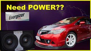 How To Install an second Battery on Honda Civic Car audio Energizer