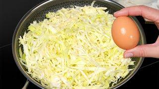 Just pour the eggs over the cabbage A quick and incredibly tasty recipe