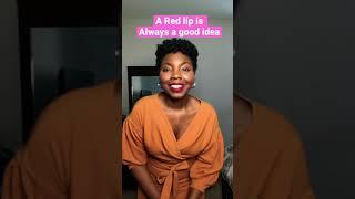 How to wear a bold red lipstick with Dark Skin - With Confidence  #Shorts