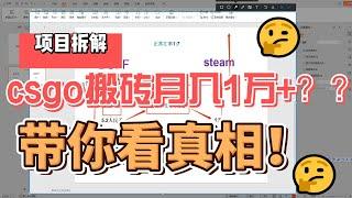 csgo搬砖项目月入10000+？，带你了解项目真实情况！