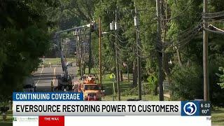 VIDEO Eversource continues power restoration work