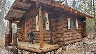 Preparations for forest log cabin off grid for winter cold # preparedness for winter survival