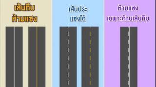 ตอนที่ 449 เส้นจราจรบนพื้นถนนที่ควรรู้