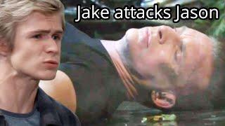 Jake attacks Jason defending Lucky when he is insulted General Hospital Spoilers