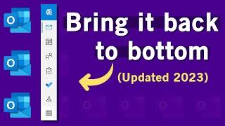 How to Move Outlook navigation toolbar from side to bottom Updated 2023