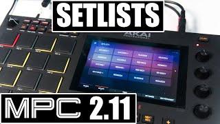 Akai MPC 2.11 Update - Setlists Overview