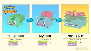 Pokémon Quest Bulbasaur Evolved Into Ivysaur and Venusaur  Pokemon Bulbasaur Evolution