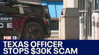 Texas police officer confronts scammer during scheme  FOX 13 Seattle