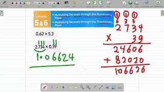 Mathfirst term 2024unit 5concept1Lesson5 6Multiplying Decimals through the hundredths placce