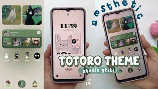 make your Android phone aesthetic  Totoro studio ghibli theme  Samsung a13 aesthetic 