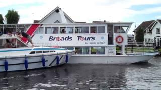 Boat crash at Wroxham on the Norfolk Broads