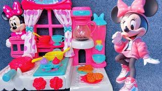 10 Minutes Satisfying with Unboxing Minnie Mouse Kitchen Playset，Disney Toys Review  ASMR