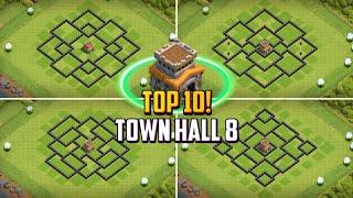 TOP 10 Town Hall 8 TH8 HybridFarming Base Layout + Copy Link 2024  Clash of Clans