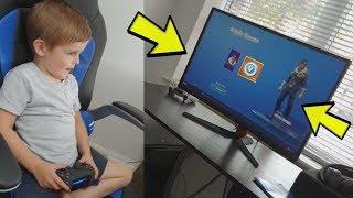 TRUMAnn Gives His 4 Year Old Kid NEW Royale Bomber Fortnite Skin & More