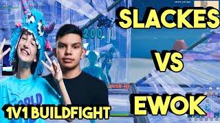 FaZe EWOK Shows That Shes Not To be UNDERESTIMATED  In *INSANE* 1v1 BuildFight Against Slackes
