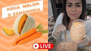 EN VIVO Agua Fresca  de Melon & Zanahoria