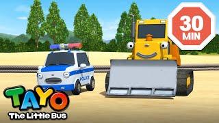 Tayo English Episode  Police Car Pat & Bulldozer Billys Secret Playground  Tayo Episode Club