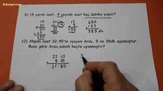 4.sınıf saatlerle ilgili soru çözümü @Bulbulogretmen   #matematik #zaman #yıl #ay #gün #school