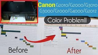 How to Solve Canon  G2010G3010G2000G300 Printer Color Print Problem  Canon Color Print problem