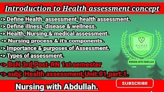 Introduction to health assessment concept in urdupost-Rn 1stUnit#1part#1health assessment