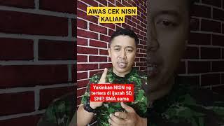 NISN TIDAK SAMA MENYEBABKAN KALIAN GUGUR DISELEKSI TNI AD