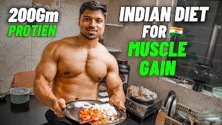 INDIAN FULL DAY OF EATING FOR MUSCLE GAIN  Easy 200 GM PROTEIN 