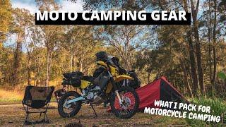 MOTO CAMPING GEAR  WHAT I PACK  KEEP IT SIMPLE