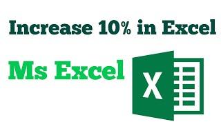 How to add 10 percent  in excelincrease 10 percent in excelExcel tutorial learn It 9M