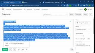 How To Use OpenAIs Playground - Basic Chatgpt Settings Token Limits & More