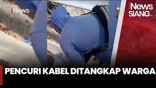 Kepergok Mencuri Kabel Listrik Maling Ditangkap Warga - iNews Siang 1010