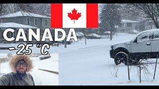 CANADA   - Extreme Snowfall 2024  Temperature -25 °C