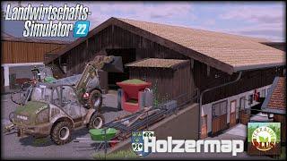 LS22 HOLZERMAP mit TerraLife+ Unterreiter Hof #024 Kälberheu Produktion aufstellen