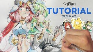 Cómo Dibujo En Acuarelas │ Festival De Verano Genshin Impact