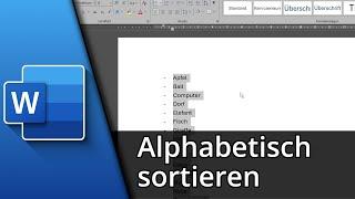 Word alphabetisch sortieren  Tutorial