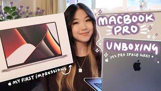  macbook pro 14 unboxing + first impressions  m1 pro space gray 2021