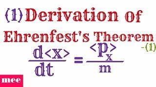 Derive ehrenfest theorem