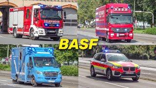 Werkfeuerwehr BASF  ALARM im Werk  Einsatzfahrten Feuerwehr & Umweltüberwachung BASF  DAUERHORN