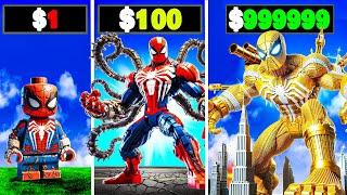 $1 to $1000000 LEGO Spiderman in GTA 5 RP