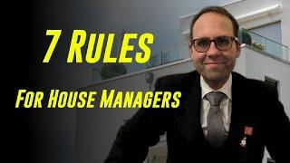 How to be a successful House Manager