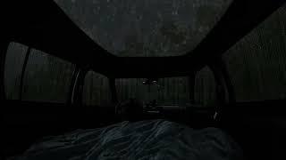 Rain and thunder soundDeep Sleep with Rain Sounds on Camping Car Window - Car Camping