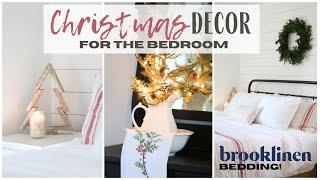 Christmas Bedroom Decor  Cozy Winter Bedroom  Brooklinen Bedding  Minimalist Christmas Decor