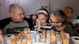 МукбангMukbangРоллы 72шт.СушиRolls 72SushiХейтеры довели Алису до слезЧитаем комментарии